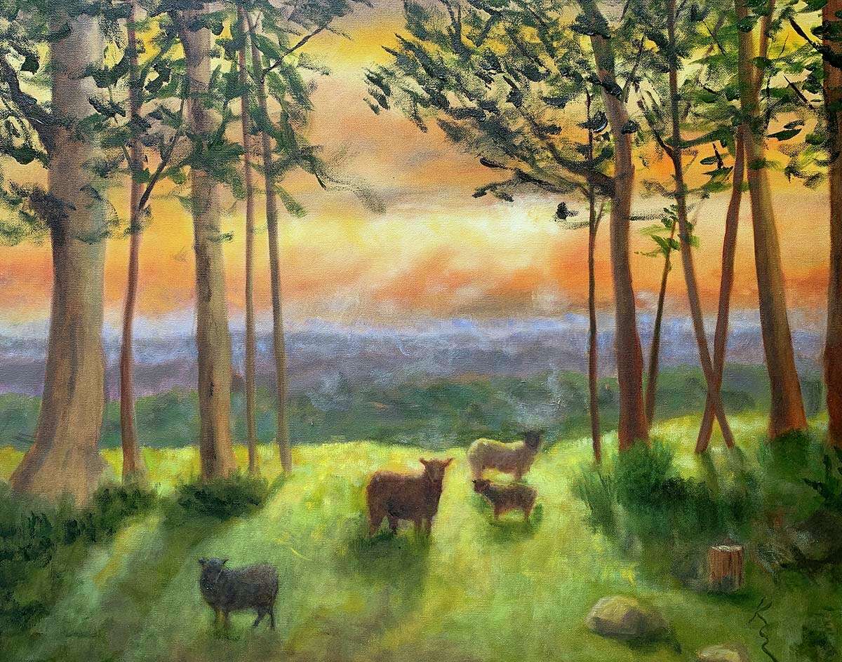 Sunset on the Ridge by Kate Emery, 24"x30" oil on canvas