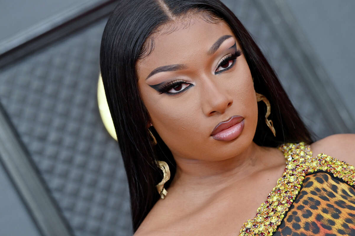 Megan Thee Stallion attends the 64th Annual GRAMMY Awards at MGM Grand Garden Arena on April 03, 2022 in Las Vegas, Nevada. (Photo by Axelle/Bauer-Griffin/FilmMagic)