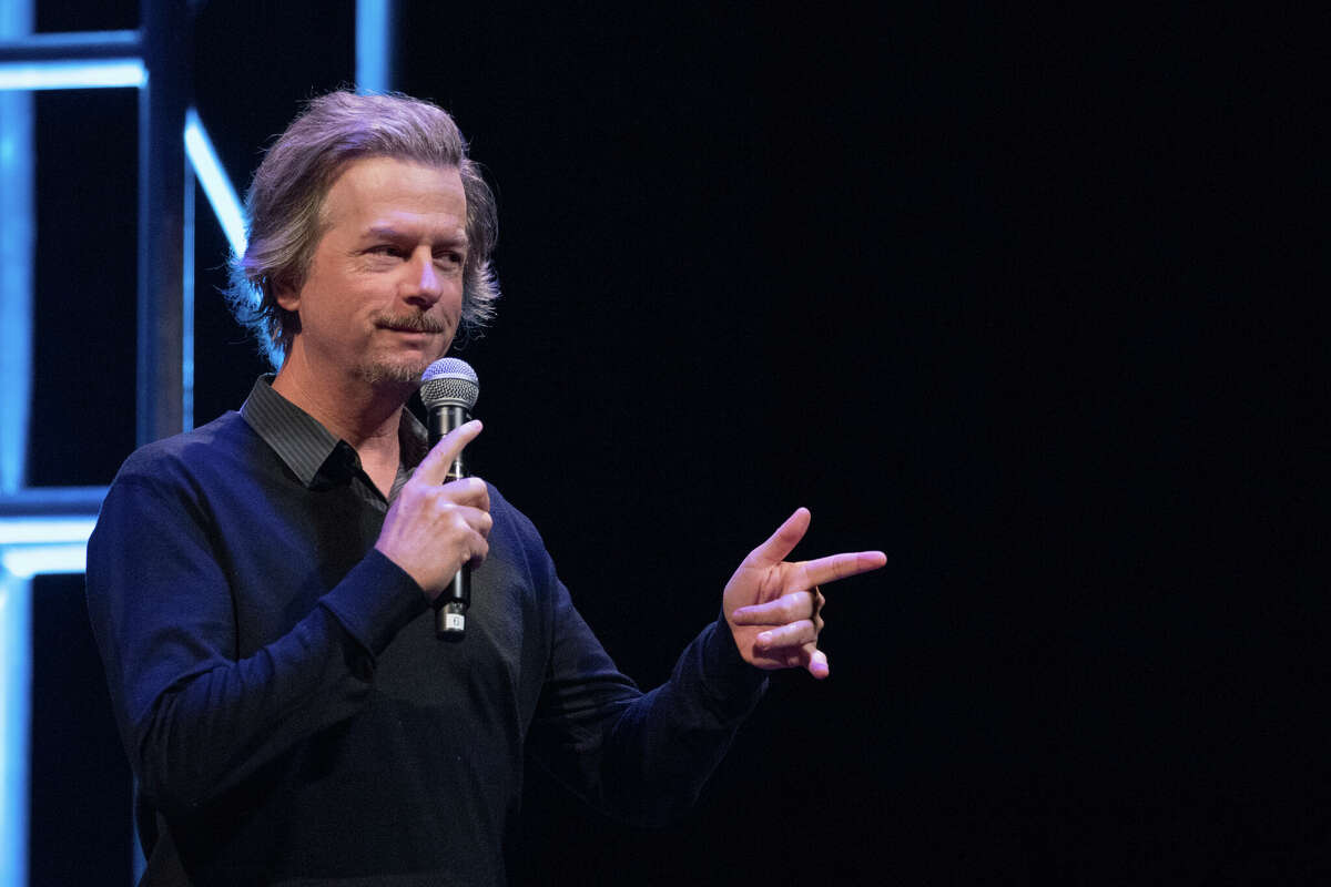 Comedian David Spade performs onstage during Moontower Just For Laughs at the Long Center on April 19, 2022 in Austin, Texas.
