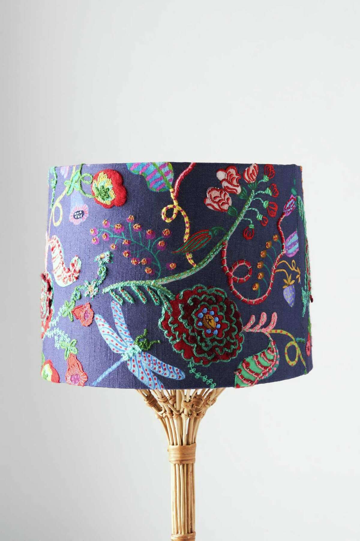 Embroidered Larson Lamp Shade, $128; Anthropologie stores