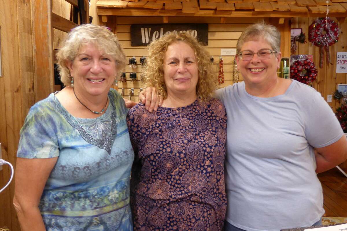 Three Peas in a Pod owners (from left) Libby Zilke, Mickey Swinehart, and Frankie Rasnick opened their arts, crafts, and home décor store in 2021.