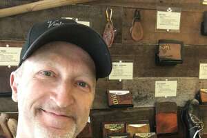 Deckerville man dabbles in making leather wallets