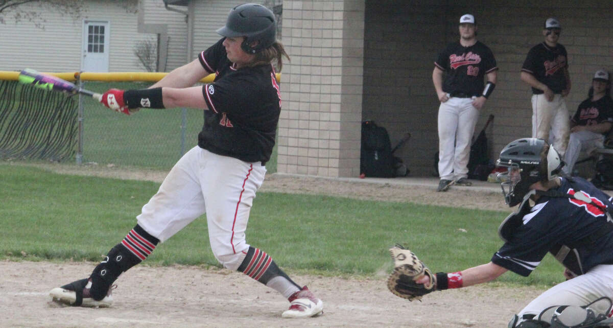 Treyvor Conklin and the Reed City Coyotes had some hot bats on Monday.