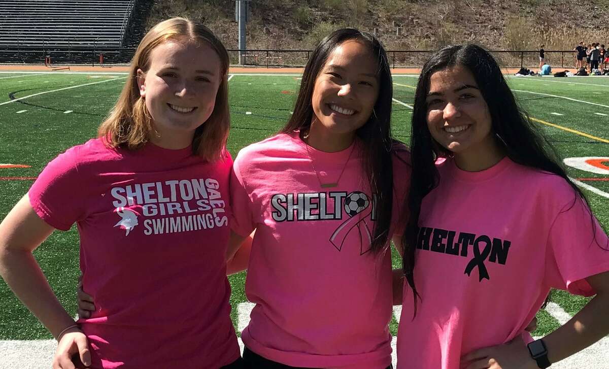 Greta Parkes, Mia Chen and Adriana Franzese captain Shelton's girls track team.