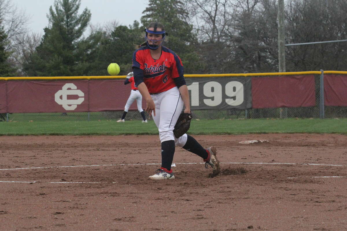 USA's Laci Harris pitching against Cass City. She threw a no-hitter Monday, May 2, against Laker.