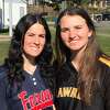Foran and Jonathan Law catchers and captains Kendall LaMorte and Nicolina Salanto have high hopes for their softball teams.
