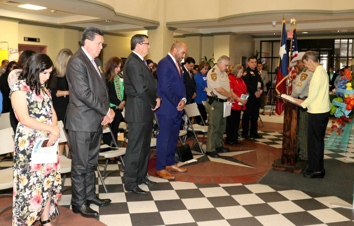 Images taken as Webb County Sheriff Martin Cuellar hosted a ceremony proclaiming the week of April 24 to April 30 as National Crime Victims’ Right Week. At the ceremony, the sheriff, various county and city leaders and also agency leaders spoke about the services offered locally to victims of all crimes; especially, domestic violence. 