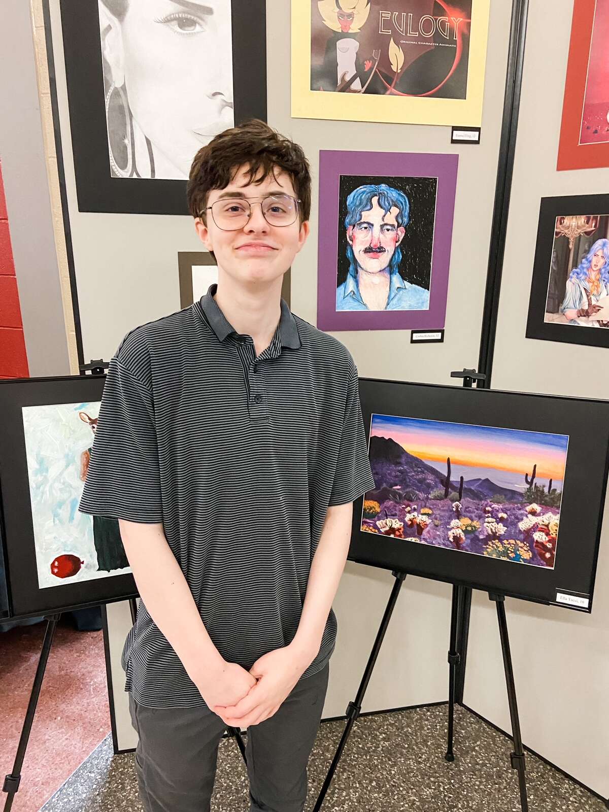 Big Rapids students Corbin Richeson, Paisley Prosser, and Abbie Strasser had their art displayed at the recent CSAA Art show. 