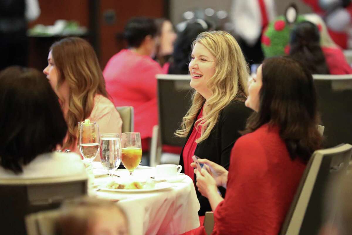 Attendees converse at the Northwest Harris County Go Red for Women Luncheon on Friday, April 22 at The Westin Houston-Memorial City. The event raised awareness and more than $200,000 to support women’s heart and brain health.