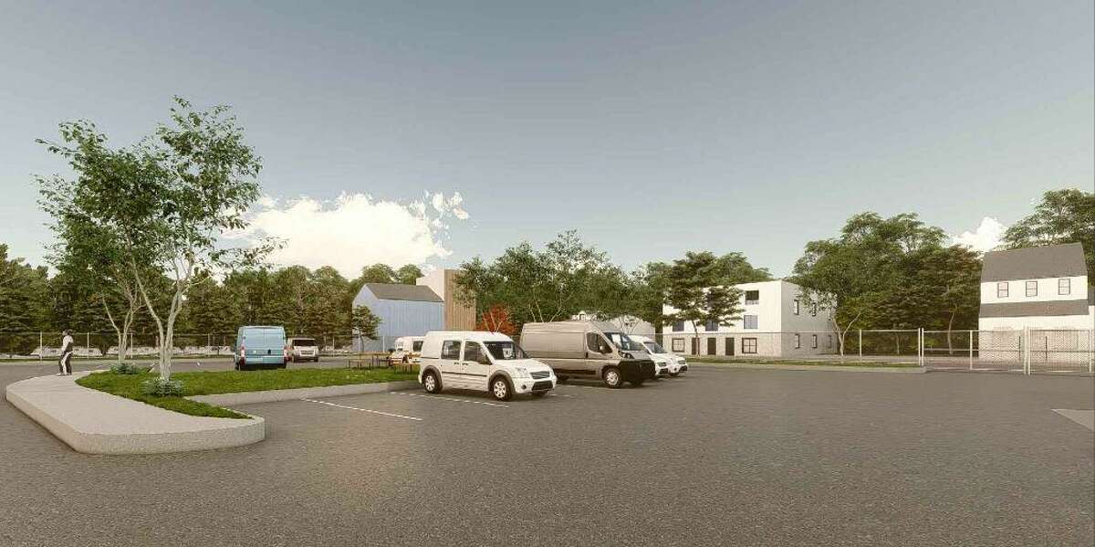 CNG is looking to operate its truck fleet at 112 South Water Street in Byram, as well as to construct a small office building there, as depicted in an artist’s rendering.