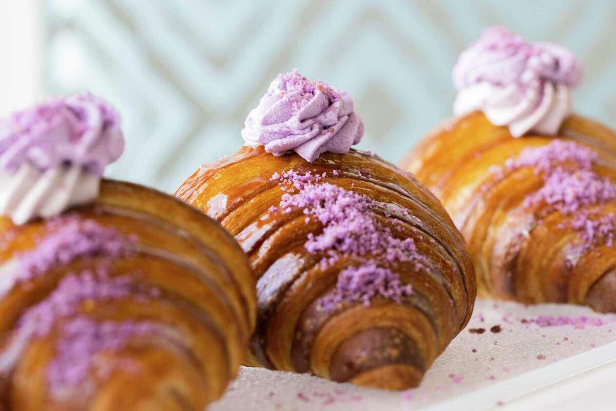 Ube croissants at Le Paris Artisan & Gourmet Cafe in American Canyon.