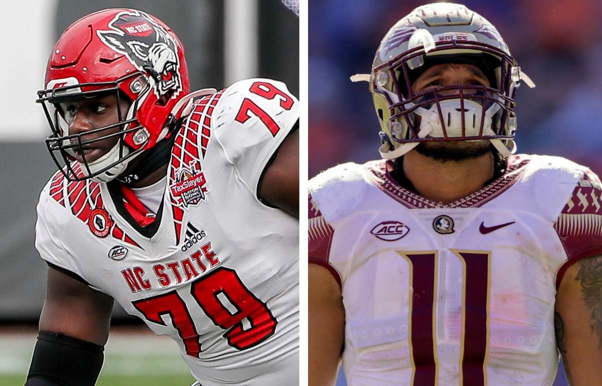 NFL.com's Daniel Jeremiah thinks the Texans will draft North Carolina State offensive tackle Ickey Ekwonu and Florida State defensive end Jermaine Johnson in the first round.