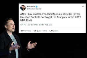 Rockets pose as Elon Musk in hilarious NBA draft tweet