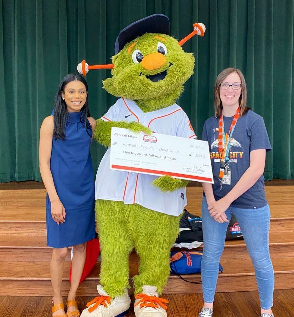 Fifth grade teacher Jessica Hampton of Oakcrest Intermediate School and Algebra I teacher Jennifer Koster of Tomball Memorial High School were named ConocoPhillips Math Teachers of the Month on Wednesday, April 20, Tomball ISD announced in a news release.