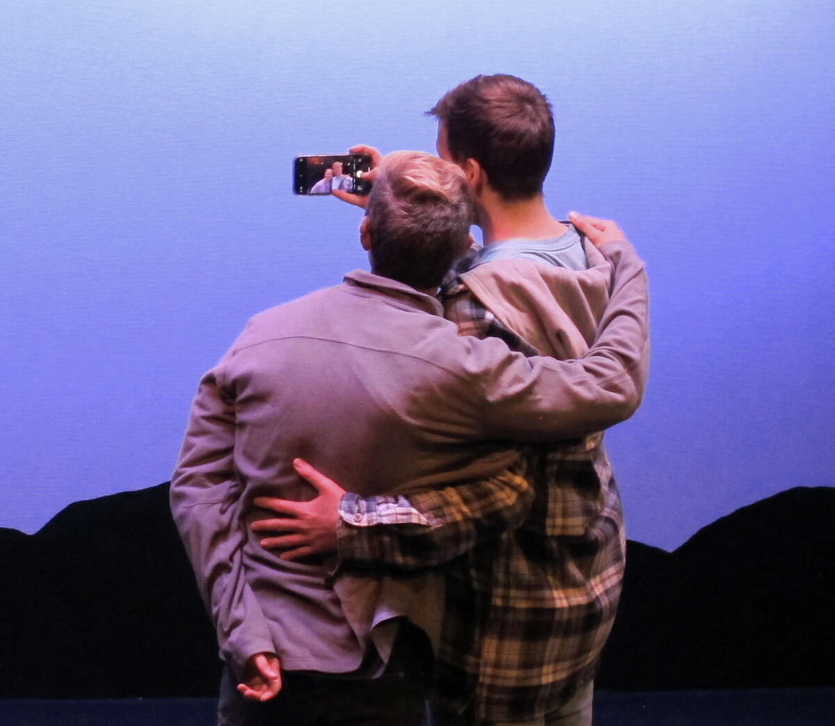 Hunter Ringsmith, left, and Brian Patterson in "Clarkston," running at Bridge Street Theatre in Catskill through May 8, 2022.