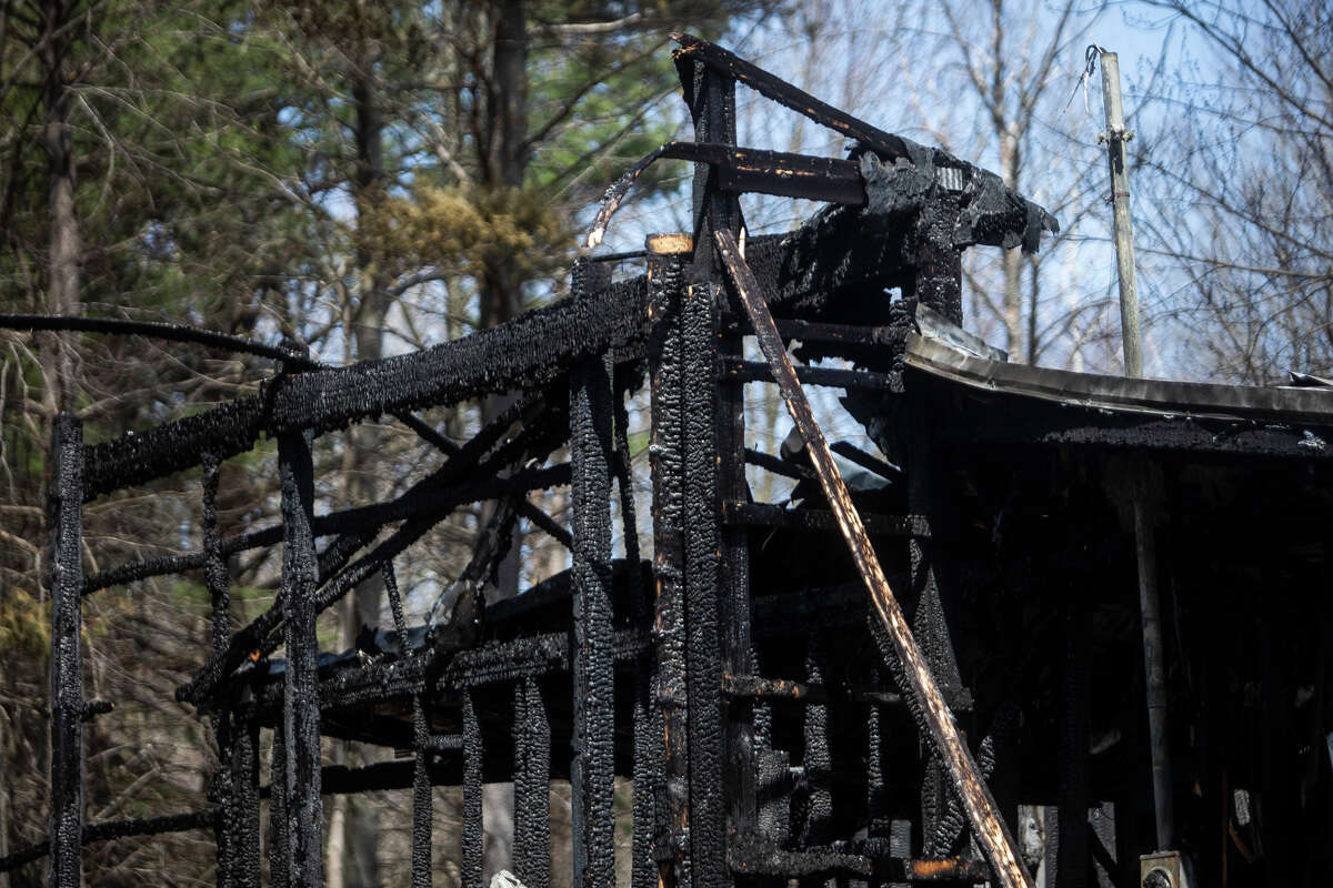 The home at 977 E. Price Road in Lincoln Township was destroyed by a fire Sunday, April 24, 2022.