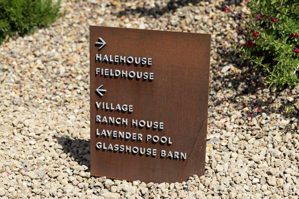Metal signs direct guests through Stanley Ranch in Napa, Calif.  Wednesday, April 27, 2022. The new Auberge Collection Resort will open to the public Friday, April 29.