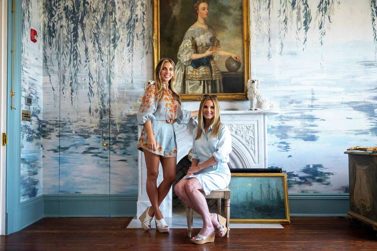 Design duo Jordan Vaughn and he mother Mary Louise Stonecypher in their Galveston historic home on Saturday, April 22, 2022.