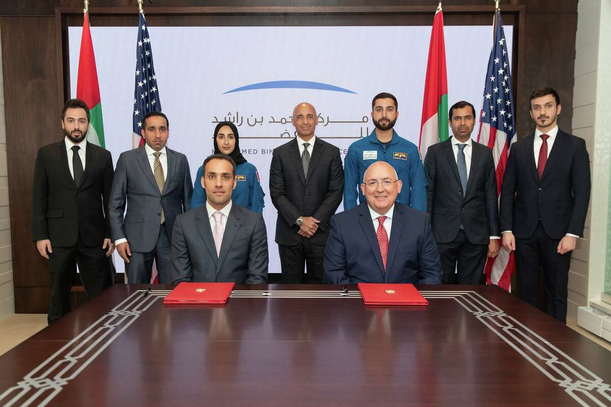 The Mohammed bin Rashid Space Centre signed a new strategic cooperation in human spaceflight with Axiom Space, announcing the launch of a new mission to the International Space Station that will last for six months. The agreement between MBRSC and Axiom Space was signed at the Embassy of the United Arab Emirates in Washington D.C. on April 27.