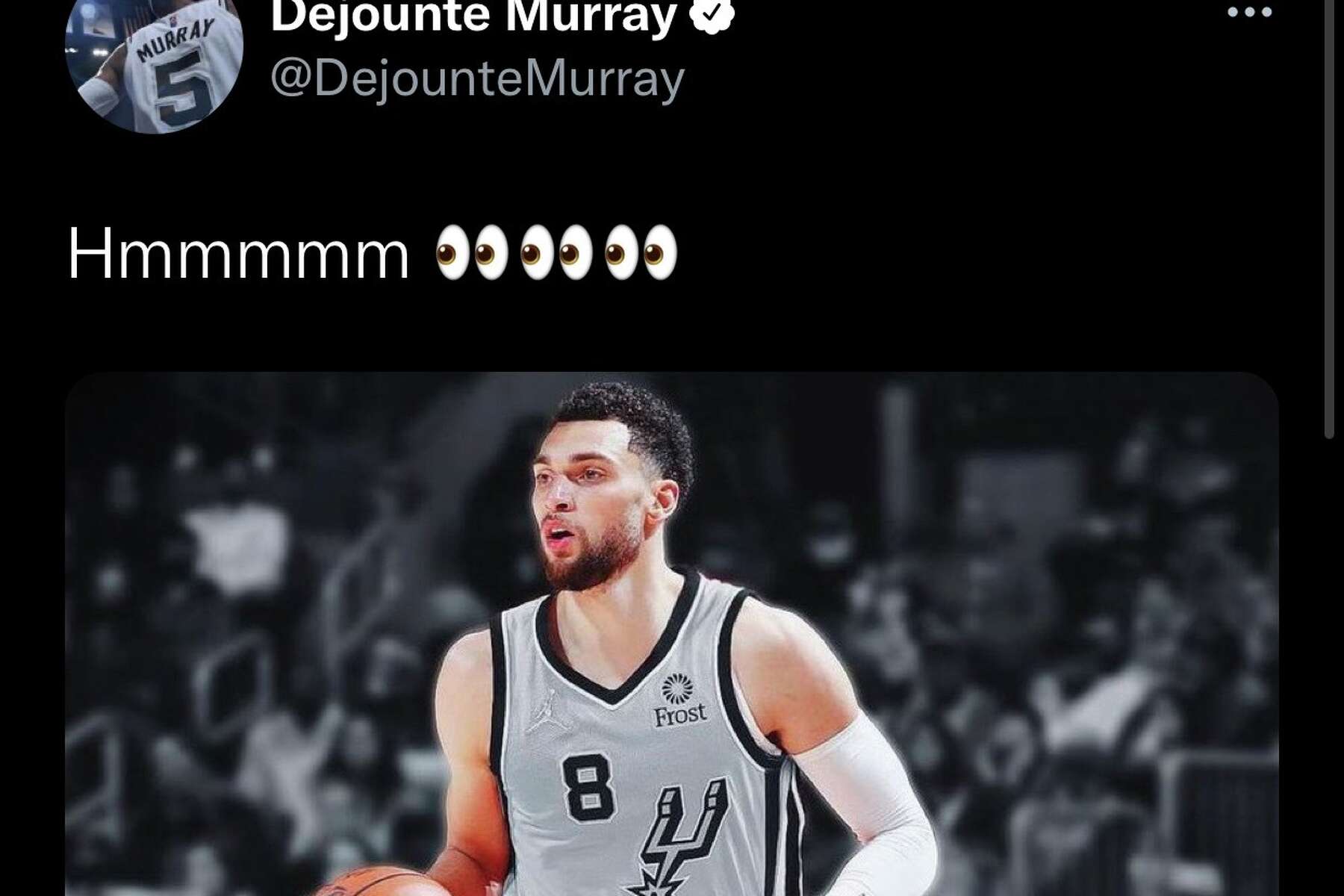 Spur Dejounte Murray surprises fans with post showing off his 1