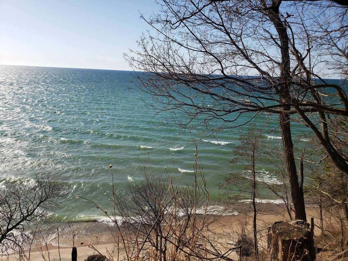 How do you like to spend a sunny spring day in Manistee? Here is a view from the Lake Bluff Farms in Manistee.