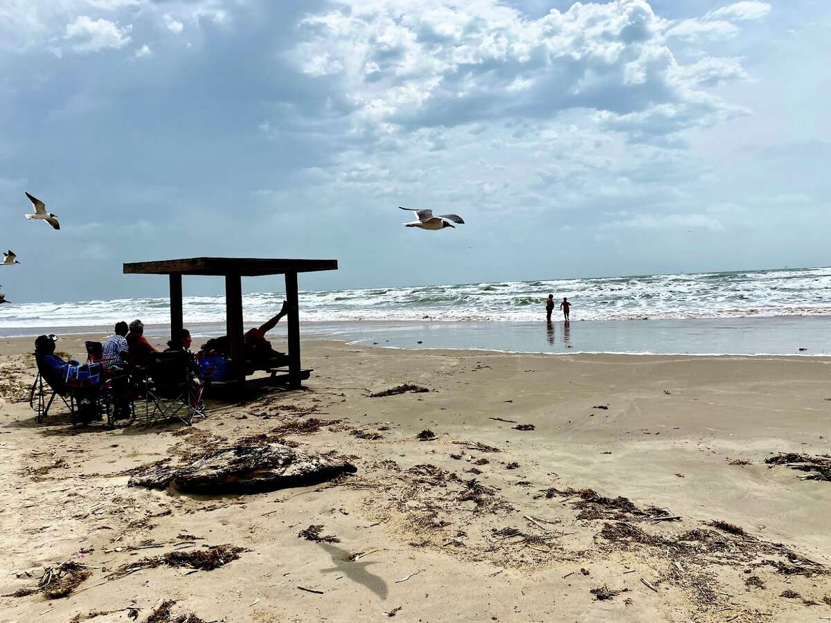 Mustang Island State Park has miles of sandy beach for beachgoers to enjoy. 