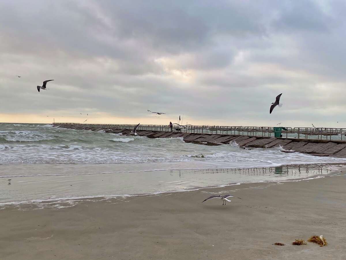 A view of the jetty at North Packery Beach in Corpus Christi.