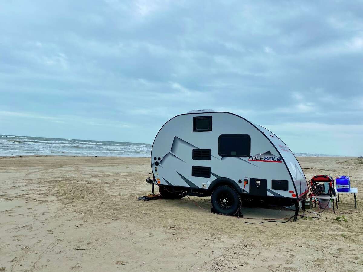 The Padre Island National Seashore is a popular place for camping on the beach, which runs nearly 70 miles along the Gulf of Mexico in South Texas. 