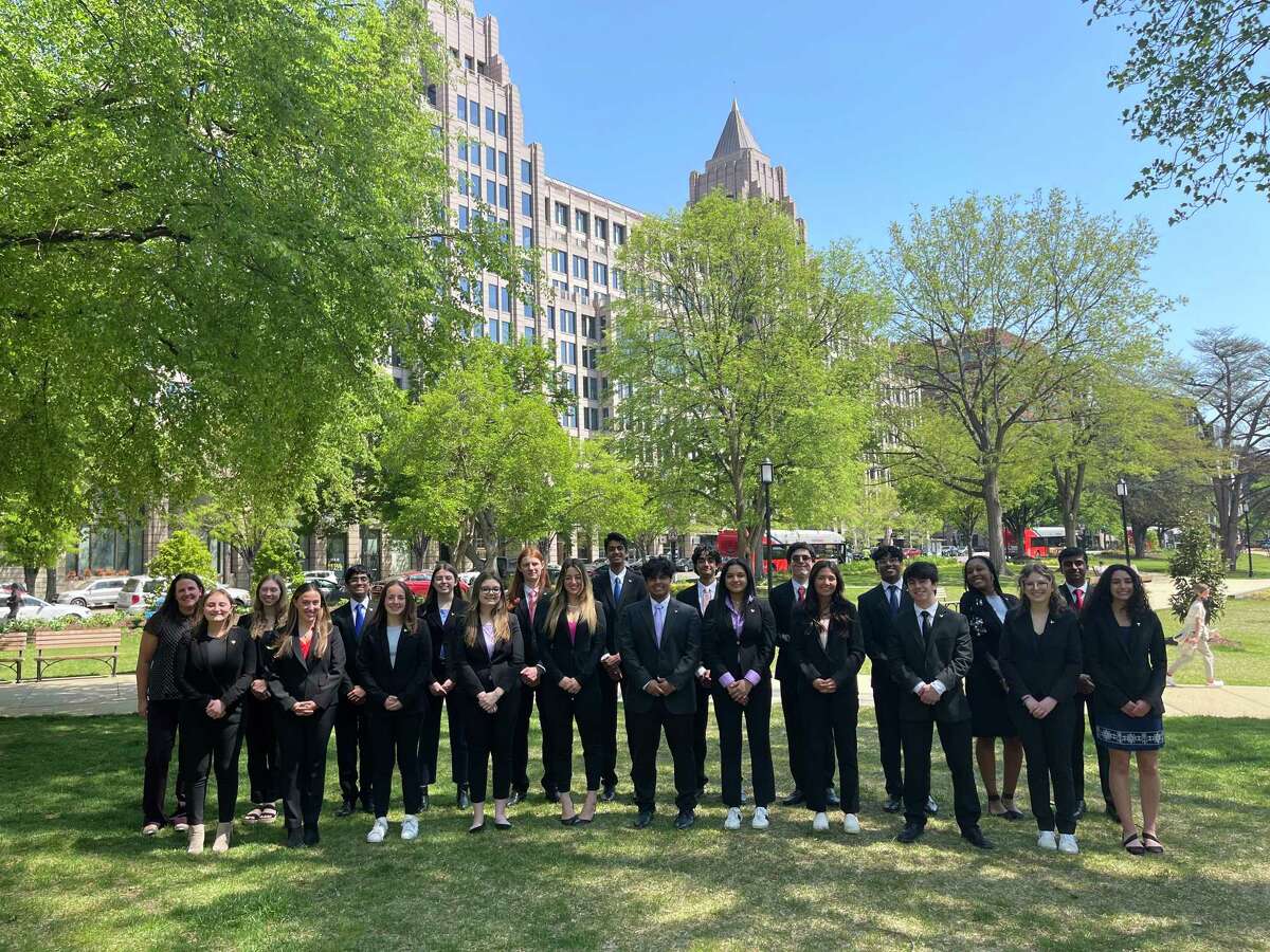 Trumbull High School's We the People team was named one of the top 10 teams in the nation at the 2022 national competition, which took place the weekend of April 22, 2022.