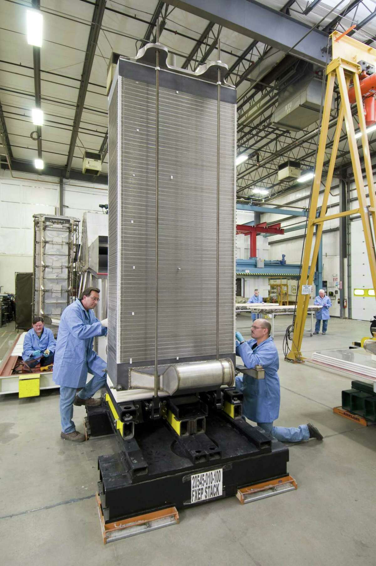 A file photo of a fuel cell membrane stack produced by Danbury, Conn.-based FuelCell Energy. (Press photo via FuelCell Energy)