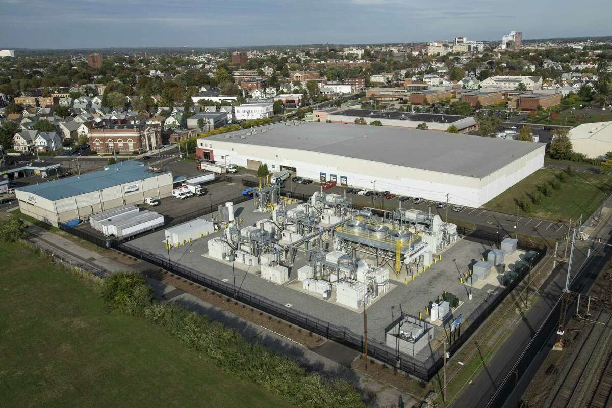 A FuelCell Energy power plant in Bridgeport. The Danbury-based company manufactures fuel cell components in Torrington.