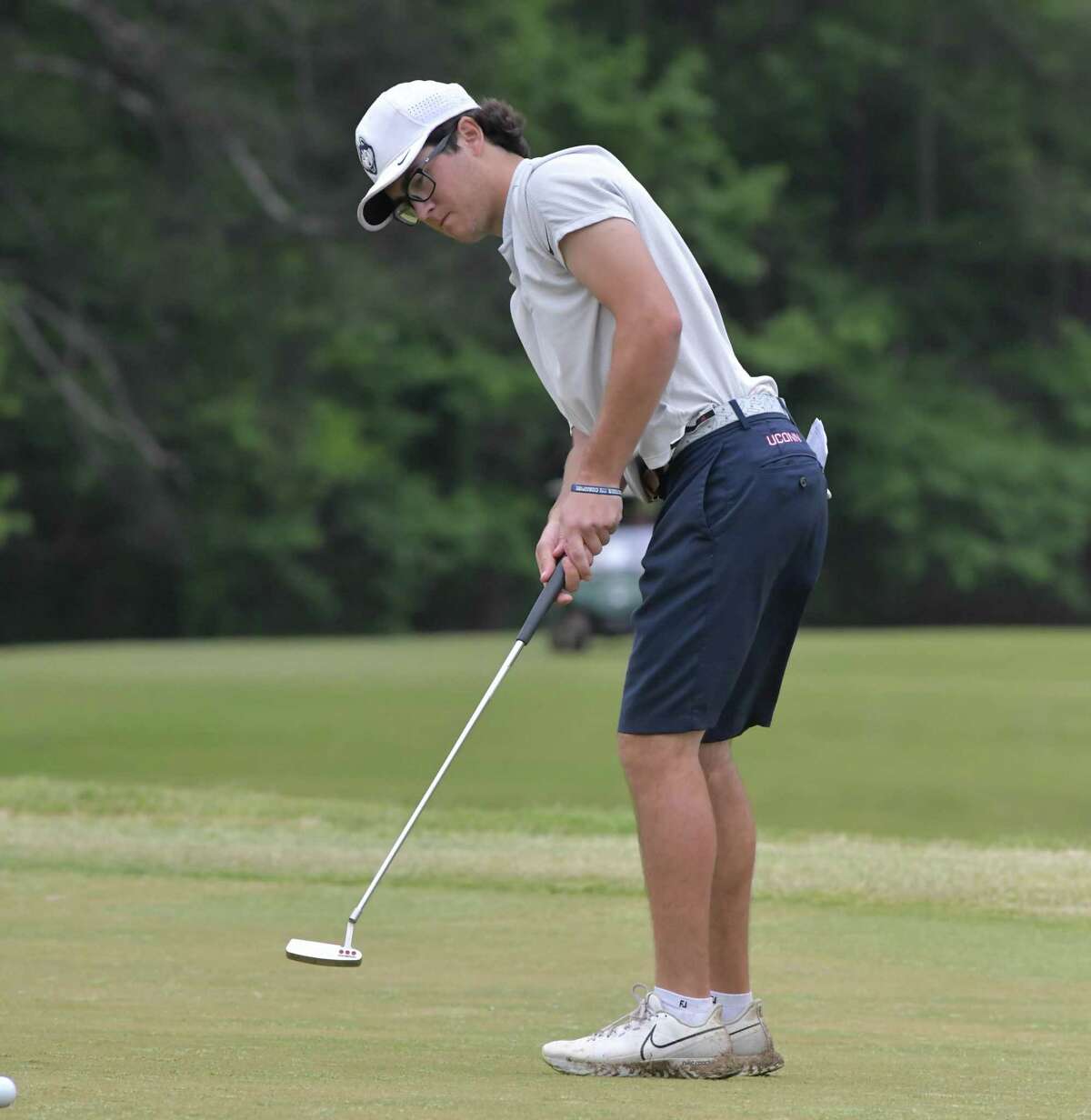 UConn’s Caleb Manuel was co-medalist at the Big East championships with Seton Hall’s Gregor Tait, who conceded a playoff so Manuel would have the conference’s automatic bid to the NCAA’s individual tournament.