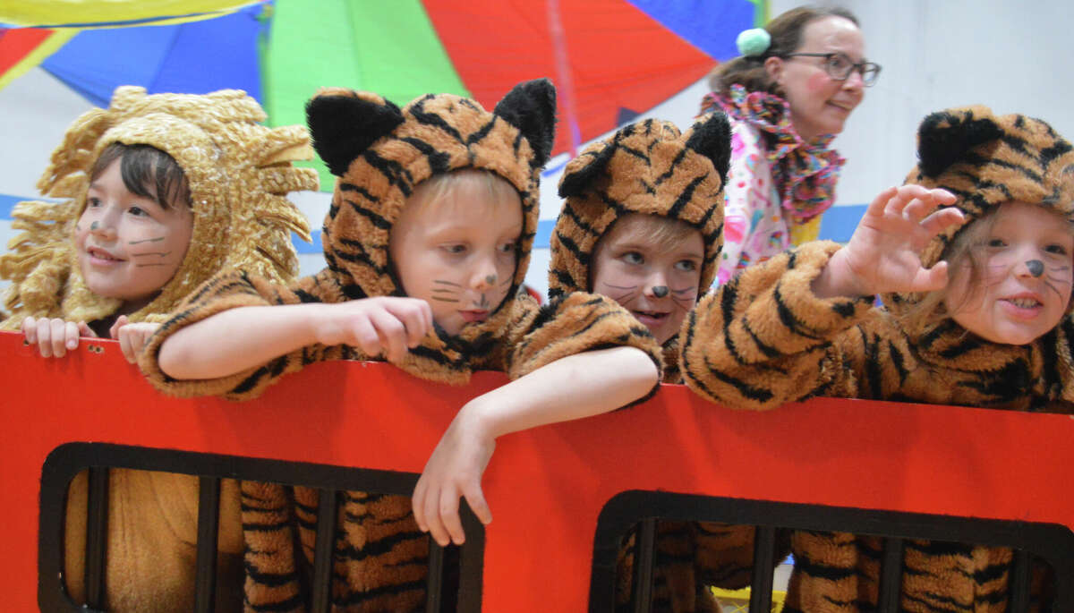 YMCA Preschool Circus returned to the Niebur Center in Edwardsville Friday for its 56th year after a two-year hiatus due to the COVID-19 pandemic. 