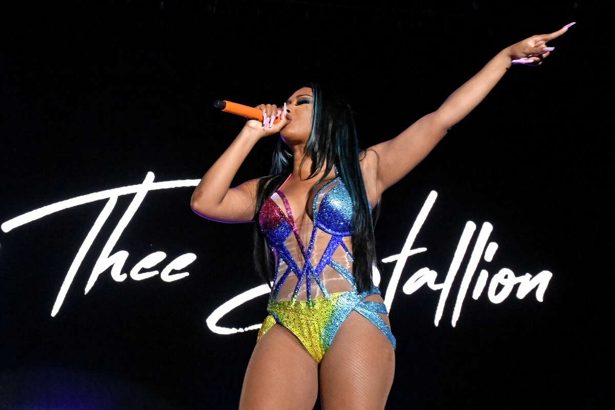 Megan Thee Stallion performs during the Beale Street Music Festival at Liberty Park on April 30, 2022 in Memphis, Tennessee. 