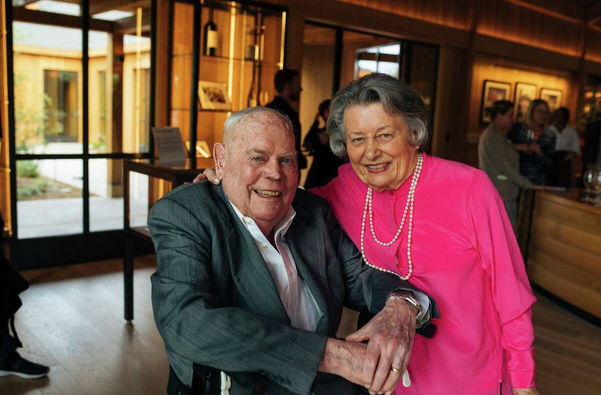 Jack and Dolores Cakebread, co-founders of Cakebread Cellars in Napa Valley, at the opening of their new visitor center in 2019.