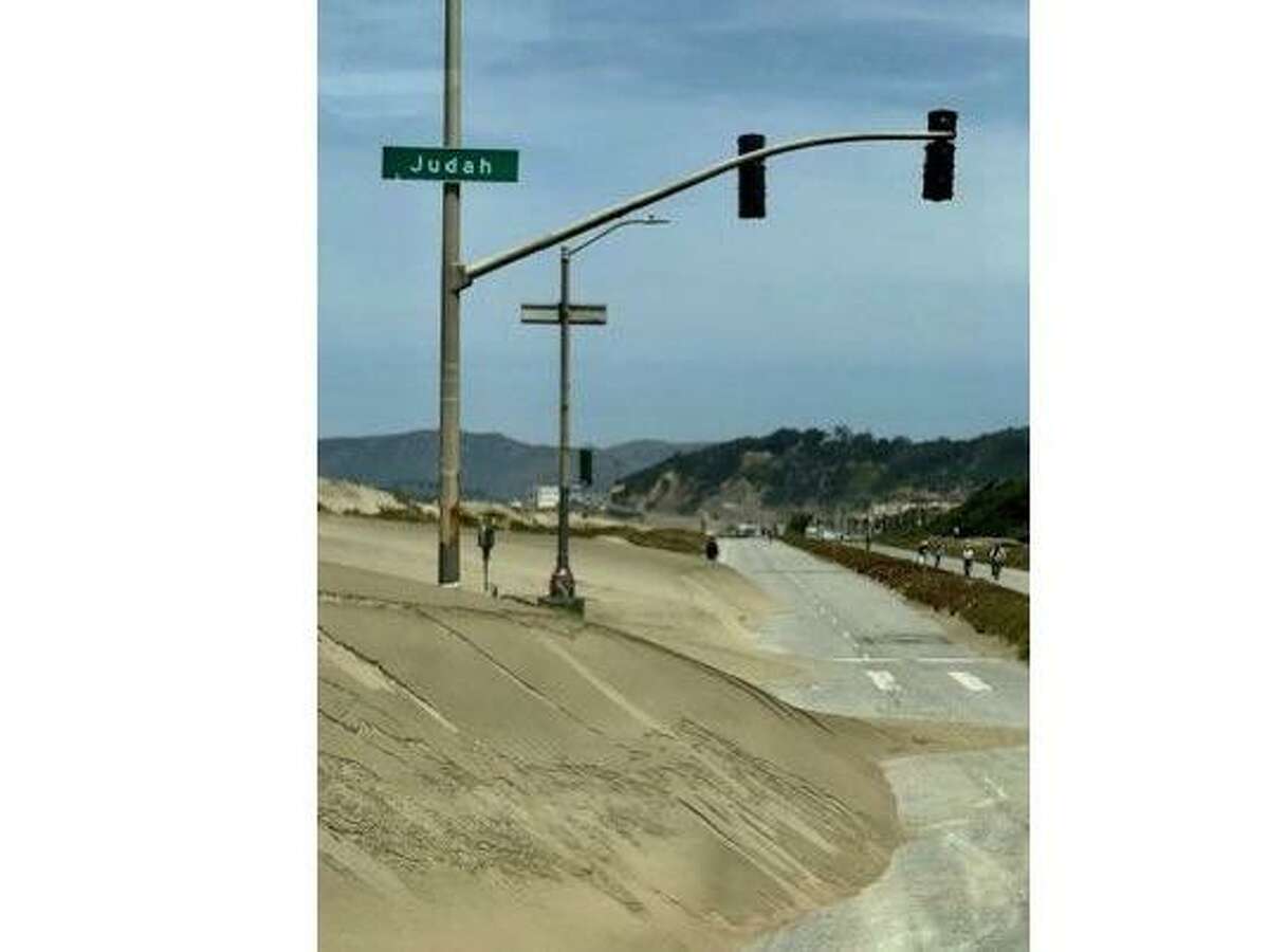 Sand covering the Great Highway in San Francisco, Calif. briefly closed the iconic roadway in both directions. The northbound lane was later reopened.