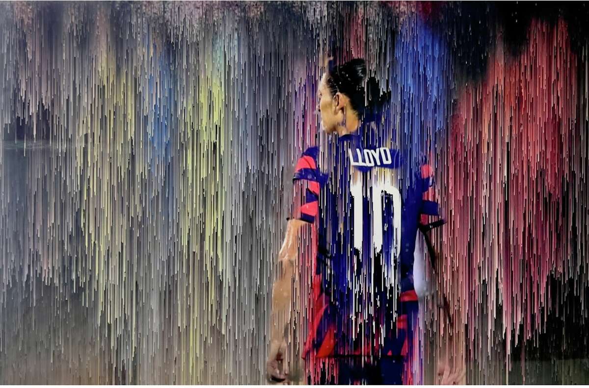 A commission piece of soccer star Carli Lloyd by David Marchi.