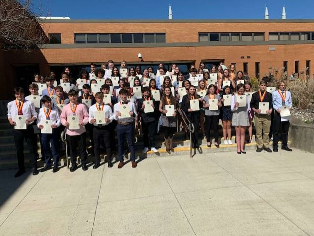 Shelton High School Spanish Honor Society inductees
