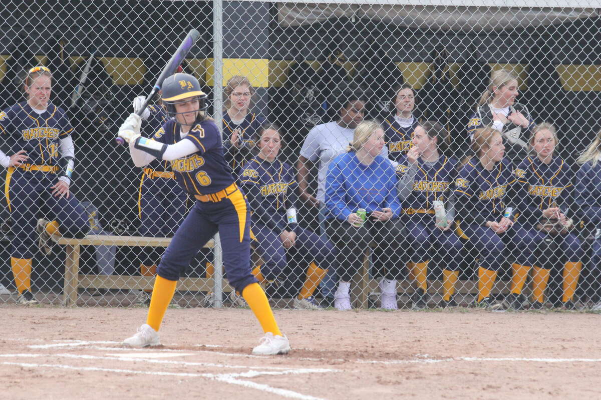 Bad Axe's Amber Haldane at the plate.