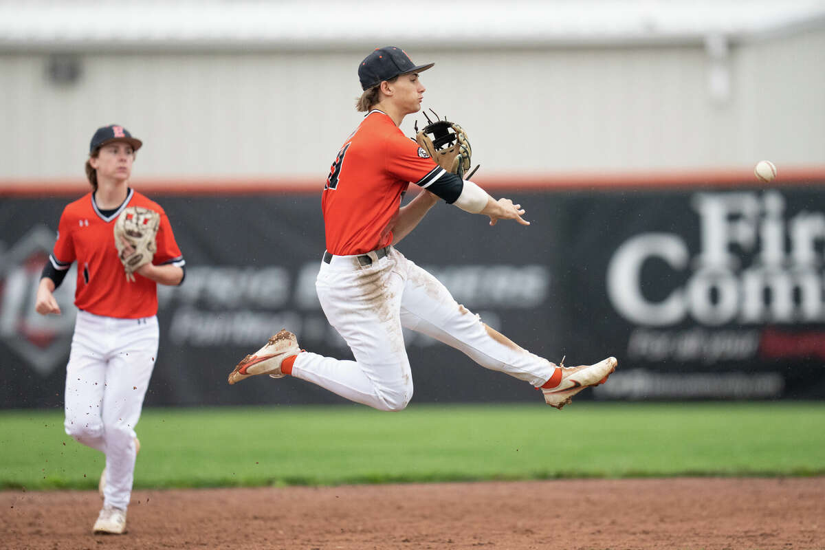 Edwardsville shortstop Kayden Jennings fires a throw to first base for an out during Monday's game against De Smet at Tom Pile Field.