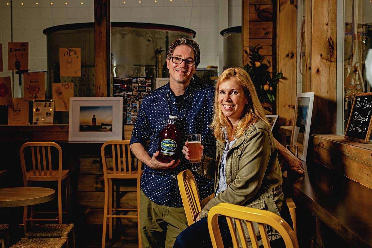 With its approachable consider, East Coast Kombucha is the state’s most up-to-date fermented tea entrant 1 Steve Gaskin, CEO and co-founder of East Coast Kombucha, and his business partner Claudia Sendelbach in their Norwalk tap room.