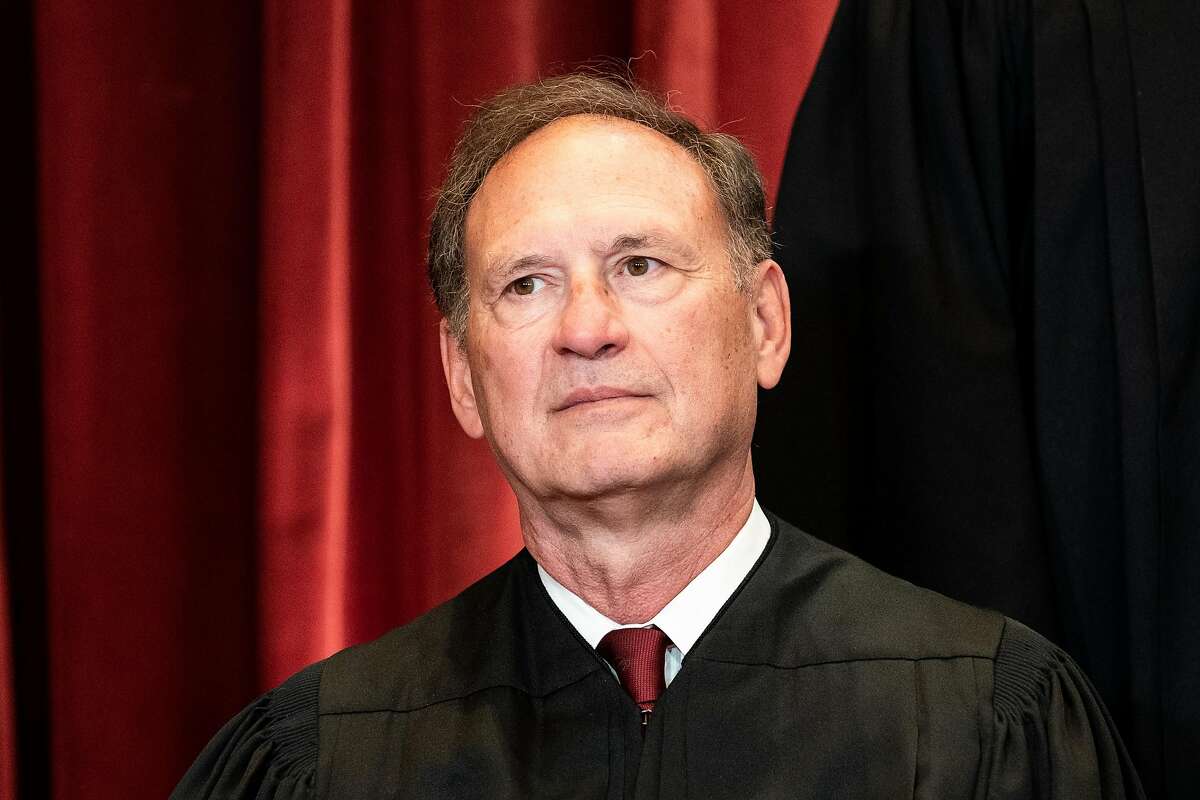 FILE -- Justice Samuel A. Alito Jr. of the U.S. Supreme Court in Washington, April 23, 2021. A leaked draft opinion indicating the Supreme Court has voted to overturn Roe v. Wade, the landmark decision that guaranteed abortion access, sent immediate shock waves throughout the United States. The draft opinion, written by Justice Samuel A. Alito Jr., was obtained by Politico Monday night, May 2, 2022, in a highly unusual leak from the nation?•s highest court (Erin Schaff/The New York Times)