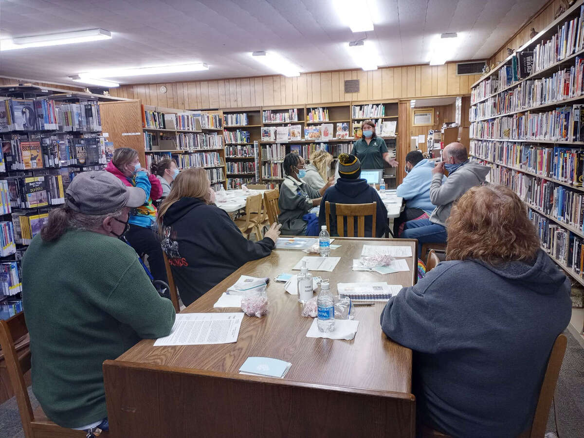 Folks in the Baldwin community learned how to cook healthy meals on a limited budget at the Pathfinder Community Library. 