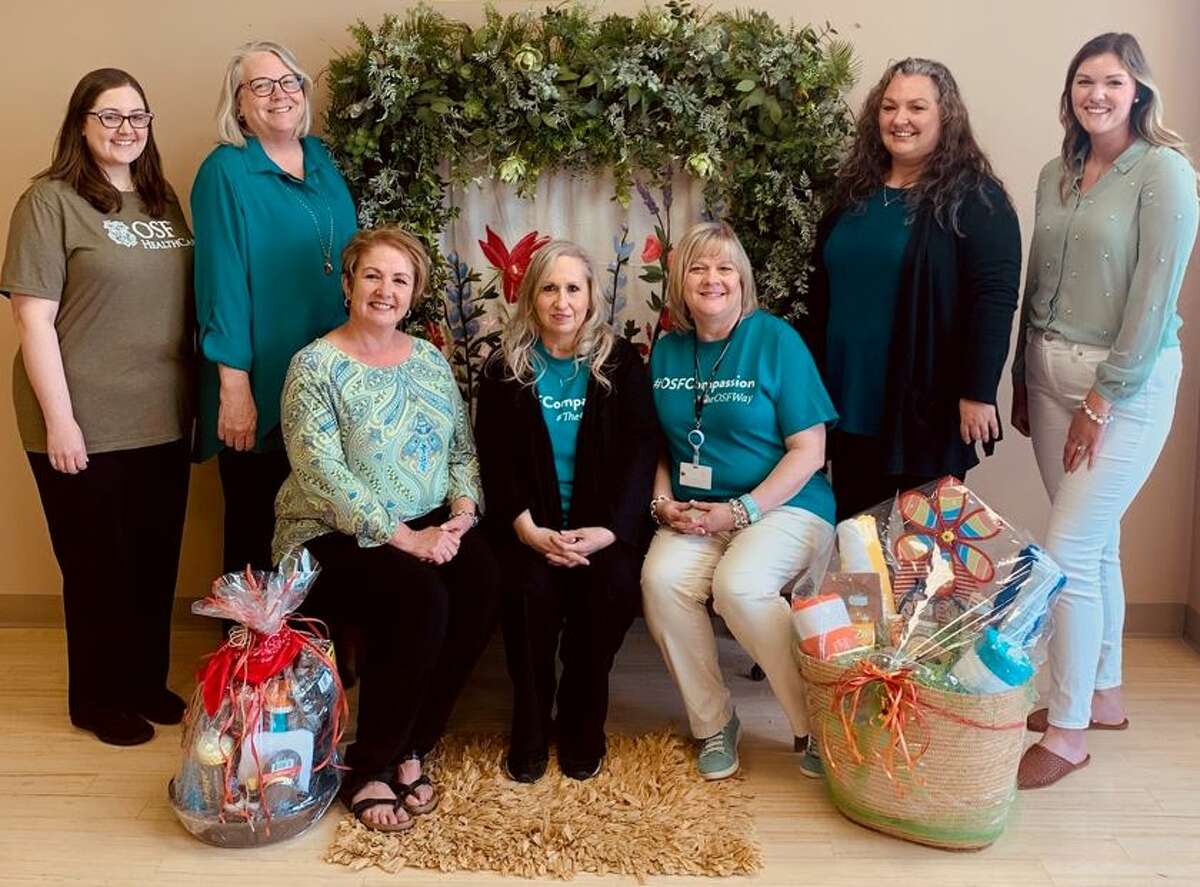 OSF Saint Anthony’s Psychological Services team include, from left, Kathy Norman, Lea Anne Varble, Staci Knox, Lynne parks, Kren Harmon, Sara Bennett and Katie Koeller.