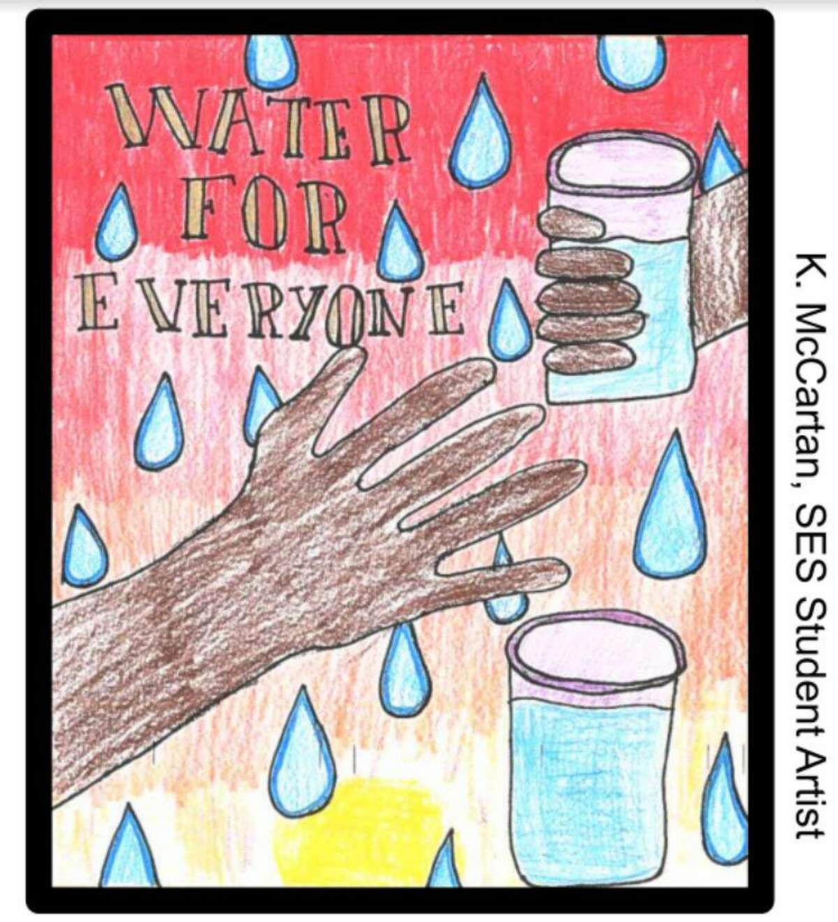 Scotland Elementary School hosted a school-wide art contest to design a logo for its fundraising campaign benefiting Water for South Sudan, a nonprofit.