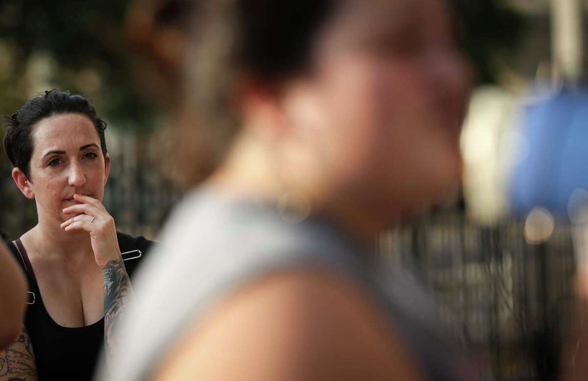 Hundreds march through downtown Houston to protest potential Roe v ...