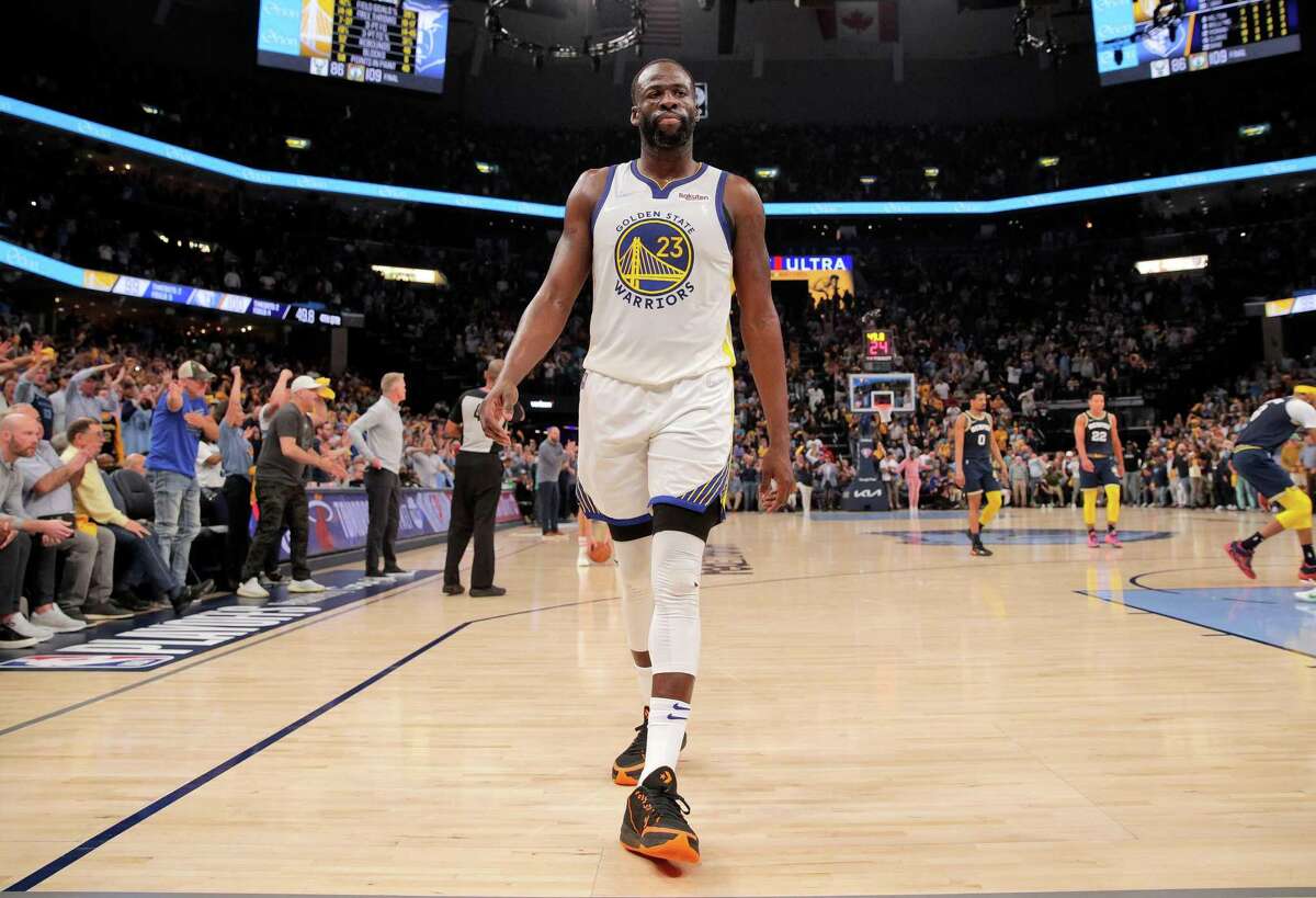 Warriors’ Draymond Green fined $25,000 for obscene gesture. Draymond Green (23) walks away from a referee after being called for a foul late in the fourth quarter as the Golden State Warriors lost to the Memphis Grizzlies 106-101 in Game 2 of the second round of the NBA Playoffs at Fedex Forum in Memphis, Tenn., on Tuesday, May 3, 2022.
