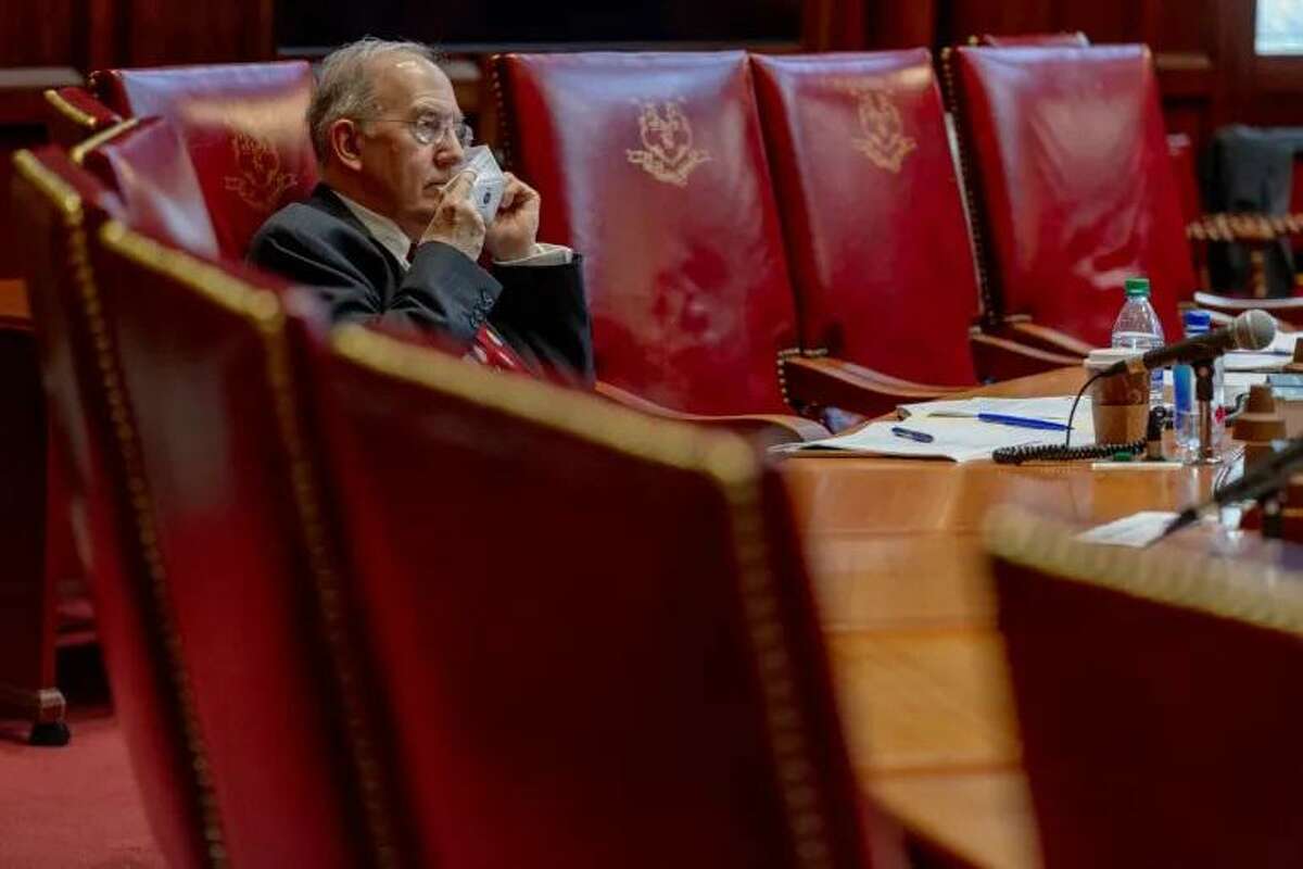 Senate President Pro Tem Martin M. Looney in the Senate chamber. Looney called the legislation “a recognition that this is an area that has been a crisis in our state for some time.”