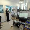 State Rep. Matt Blumenthal, left, and Sen. Chris Murphy tour Sema4’s laboratory at 62 Southfield Ave., in Stamford, Conn., on Sept. 18, 2020.