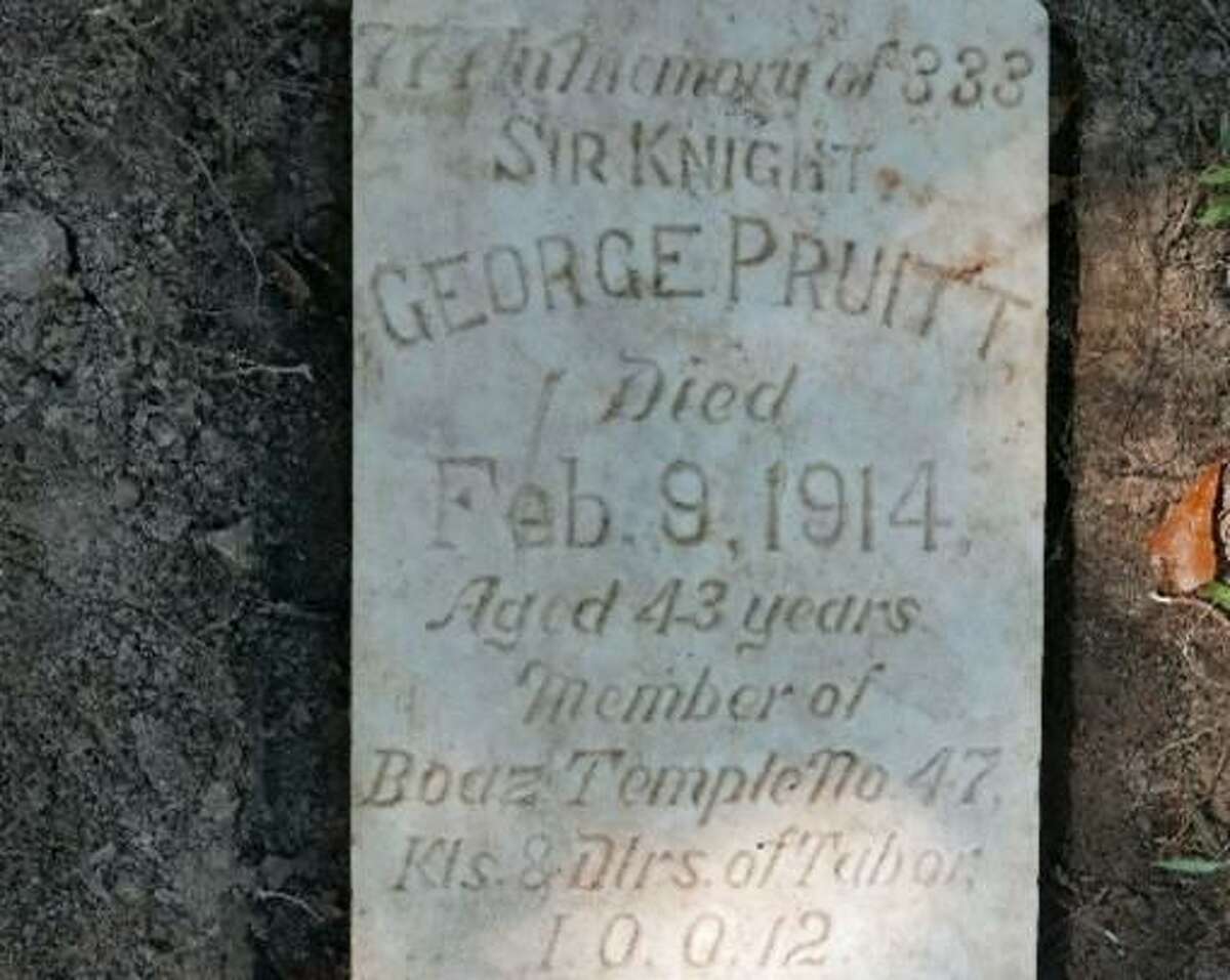 George Pruitt, buried in the Conroe Community Cemetery on 10th Street was a member of the Knights of Tabor.